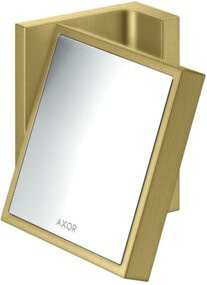 Hansgrohe Axor Uni Rasierspiegel Rectangular in Gold, neigbar zur Wandmontage - Bild 1