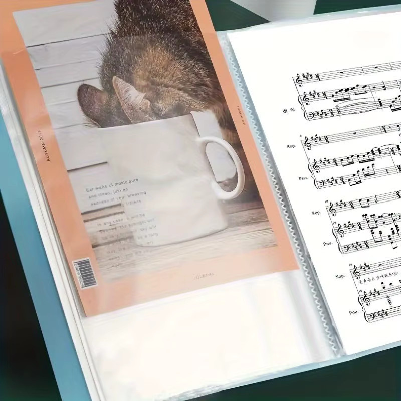 A4 Kunststoff-Aktenordner transparent und schwarz, Mehrseiten-Datenbeutel als Dokumentenhülle für Büro und Archiv - Bild 3