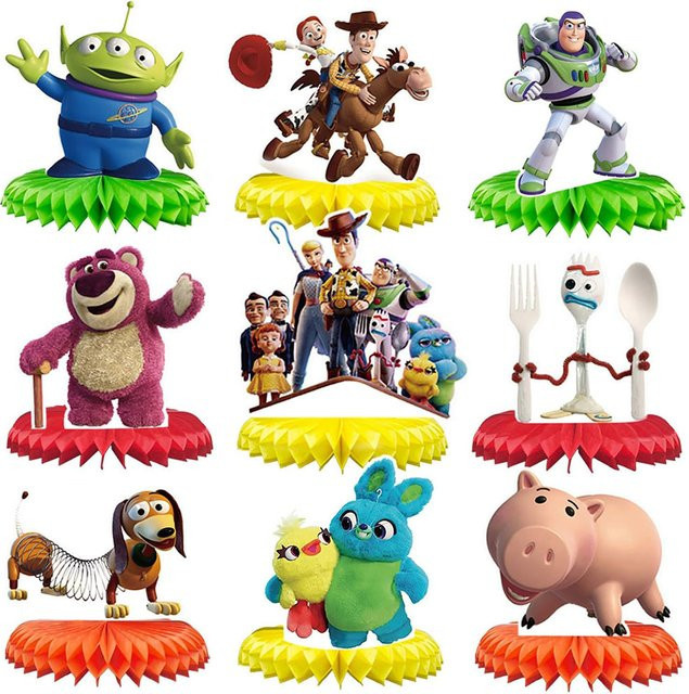 Bandai Toy Story Wabenbälle Partydekoration, Tischornamente, Erdbeerbär Woody Buzz Lightyear - Bild 1