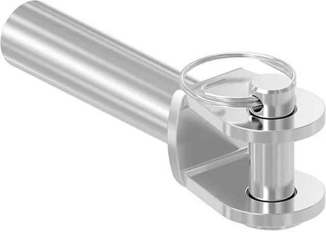 FeNau Gabelterminal aus Edelstahl V4A in Silber mit M8 Innengewinde Links - Bild 1