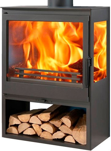 PANADERO Kaminofen Onix Trivision aus Stahl in Schwarzmetallic mit 7,1 kW Leistung - Bild 1
