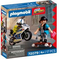 Playmobil City Action Verfolgungsjagd mit Motorrad Konstruktionsspielzeug 72079 - Bild 1