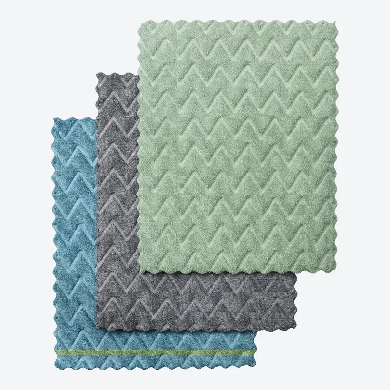 NKD Mikrofaser-Schwammtücher, 3er-Pack, grün, hochabsorbierend, B: 17 cm, H: 22 cm - Bild 2