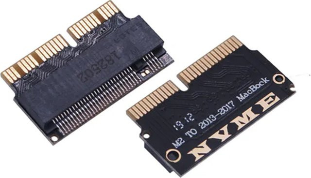 OULLX M.2 NVMe SSD Adapter für MacBook Air und Pro 2013-2017 Modelle A1466 A1502 in Schwarz - Bild 1
