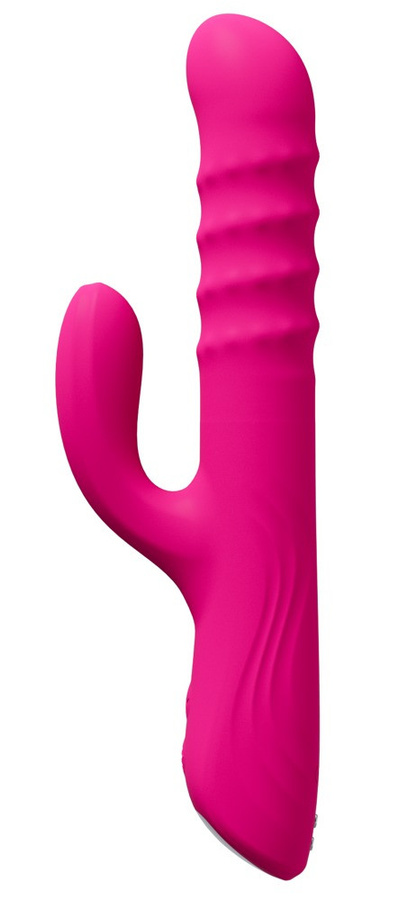 Lovense Rabbitvibrator Velvo mit WaveRoller-Massageperlen in Pink - Bild 2