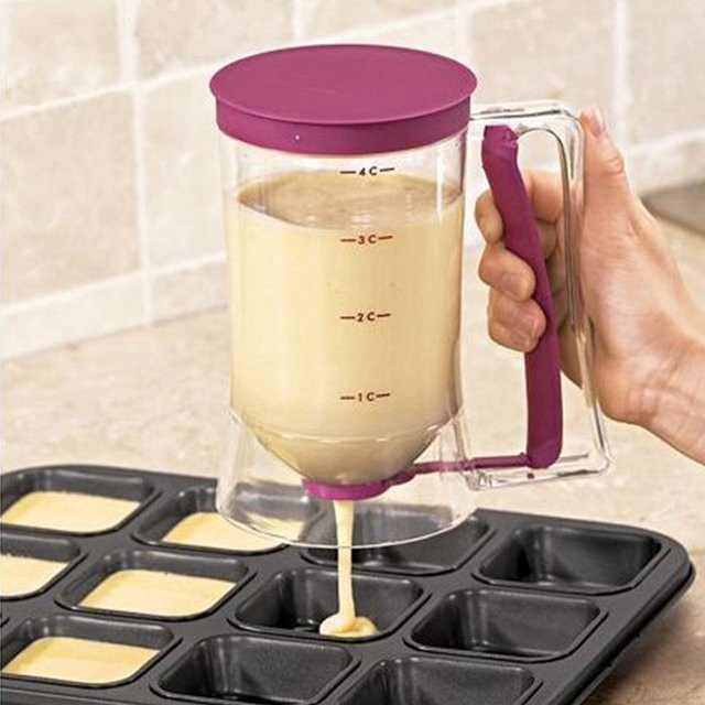 Willstar Teigspender aus Kunststoff, transparenter Trichter für Pfannkuchen, Cupcakes und Waffeln - Bild 1