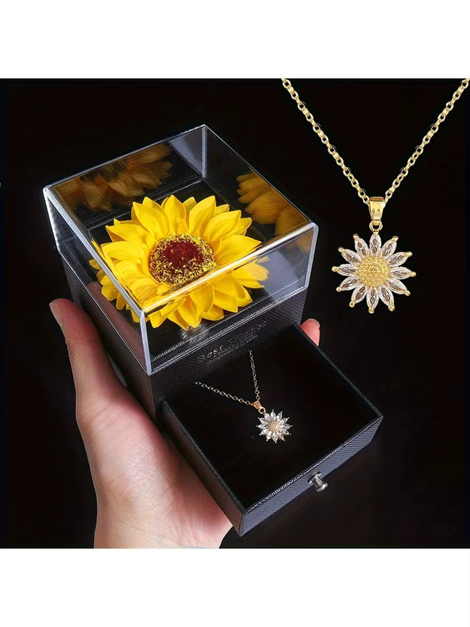 Halskette Sonnenblumen, Gold, Unisex - Bild 5