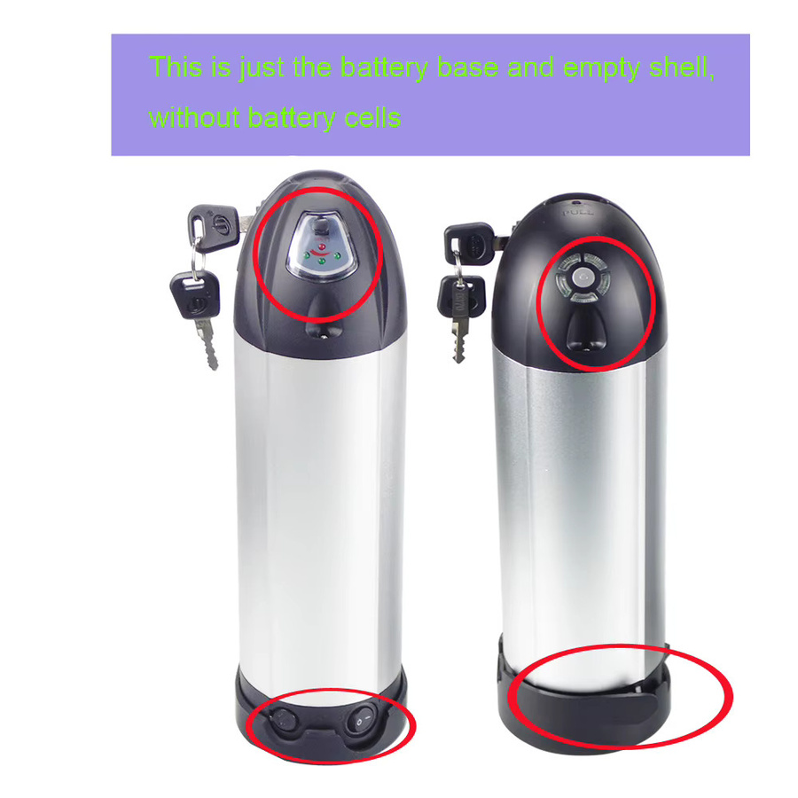 Ancheer Wasserflaschen-E-Bike-Akkubox in Silber für Ancheer Roketto OTTO E-Bike, kompatibel mit 36V 48V 10S3P 10S4P 13S3P 13S4P - Bild 1
