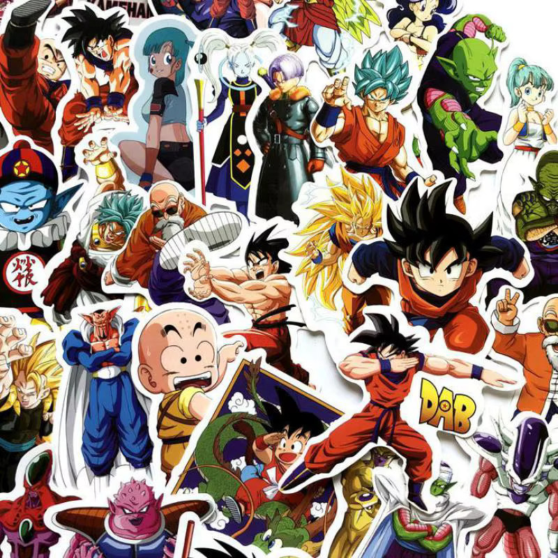 Bandai Dragon Ball Cartoon Graffiti-Aufkleber, 100 Stück, wasserdicht - Bild 3