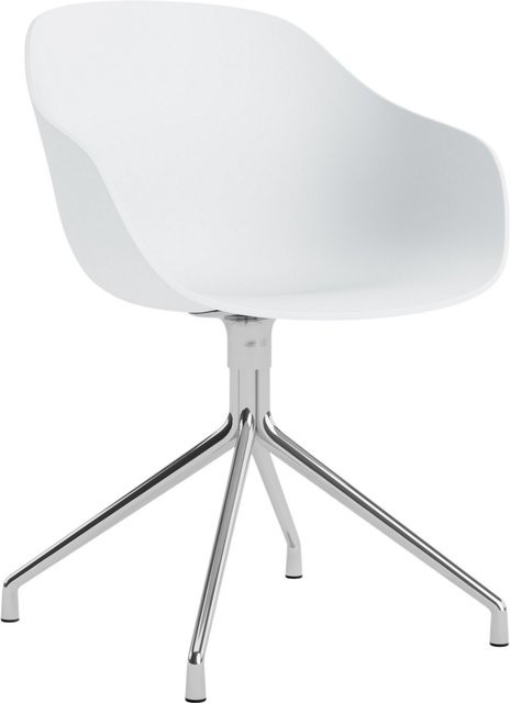 HAY About A Chair AAC 220 mit Armlehnen in Weiß aus pulverbeschichtetem Aluminium - Bild 1