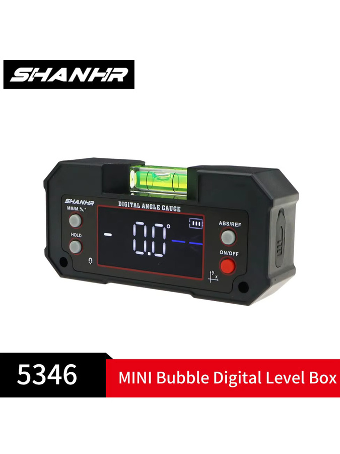 SHANHR Digitaler Winkelmesser mit Wasserwaage, zweiachsig, magnetisch und wiederaufladbar, Schwarz - Bild 6