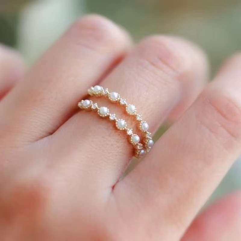 Trustdavis Ring, 925 Silber, Perle, Zirkonia, Damen - Bild 2