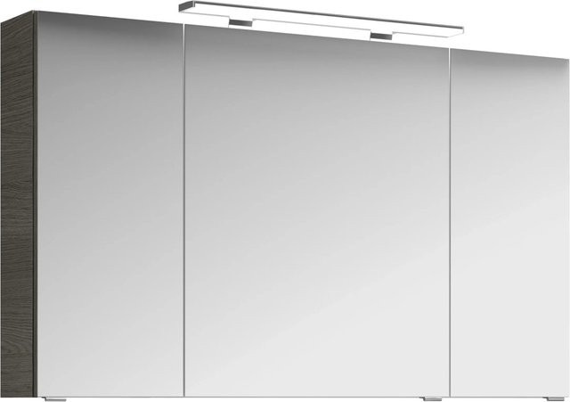 Pelipal Spiegelschrank Serie 4010 Graphit mit Soft-Close-Türen und Regalen, Breite: 120 cm - Bild 1