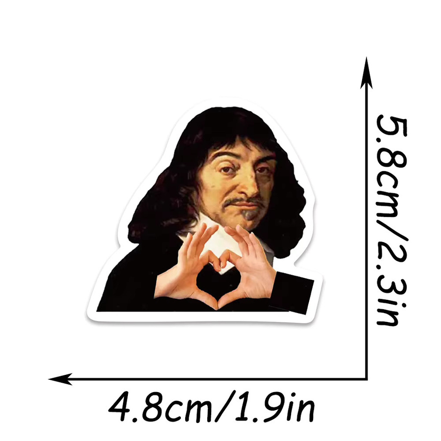 50 Stück Cartoon Mathematik Graffiti Aufkleber in Multicolour zur Dekoration von Tagebuch, Notebook und Gepäck - Bild 4