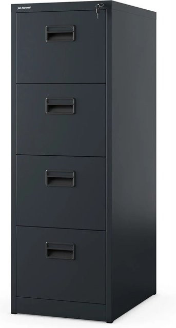 Jan Nowak Aktenschrank SARA V4 mit 4 Schubladen aus Stahl, Anthrazit, B/T/H: 132 x 46 x 62 cm - Bild 1