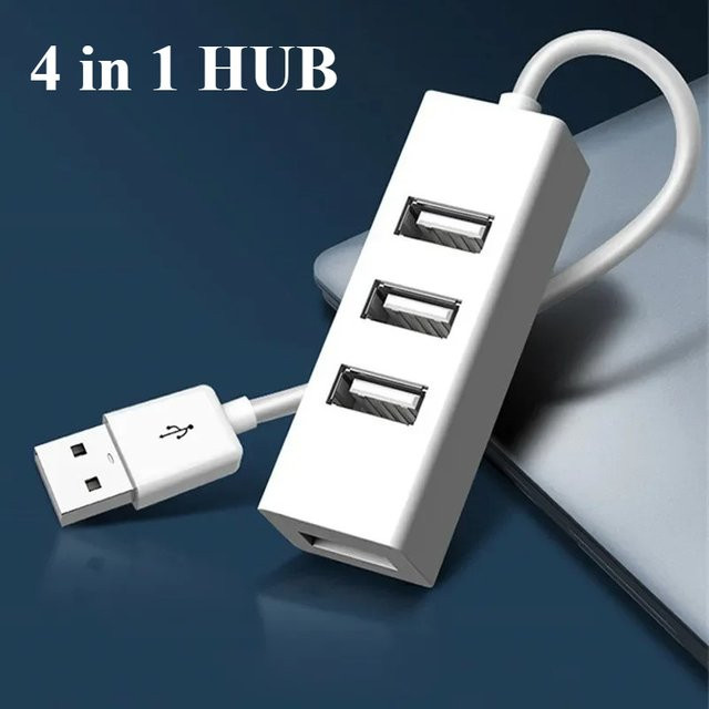 BalanceFit USB-Hub 3.0 mit 4 Ports als USB-Splitter und Multi-Expander für MacBook, Laptop, Surface Pro, PS4 und PC in Schwarz oder Weiß - Bild 1