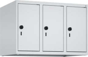 C+P Aufsatzschrank mit 3 Abteilen und Sicherheits-Drehriegel, Farbe Lichtgrau, B/T/H: 50 x 75 x 50 cm - Bild 1