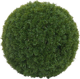 Künstliche Thujakugel MCW-O96 in Grün, Dekopflanze aus Polyethylen für Outdoor, Durchmesser: 32 cm - Bild 1