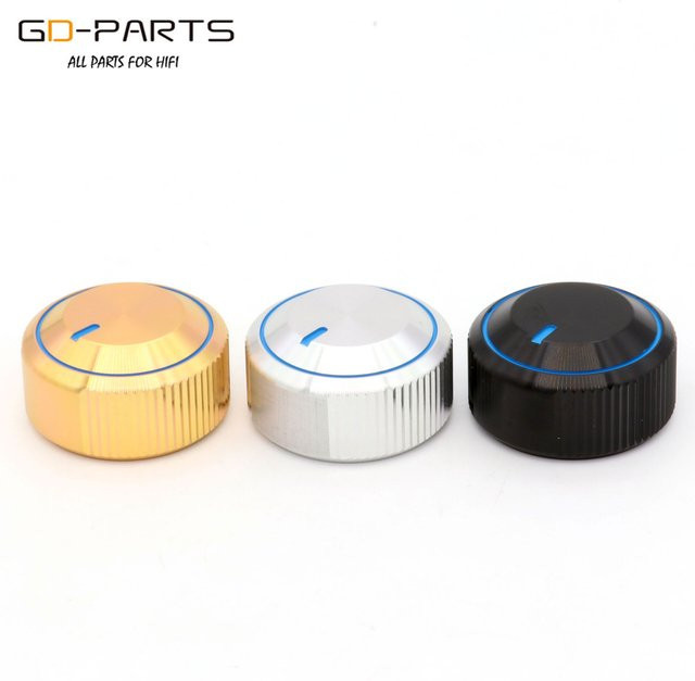 GD-PARTS CNC gefrästes Aluminium Volumenpotentiometer Set mit Zeigerknopf für HiFi Audio AMP Plattenspieler DAC CD DVD, Durchmesser: 30 mm, Tiefe: 16 mm - Bild 1