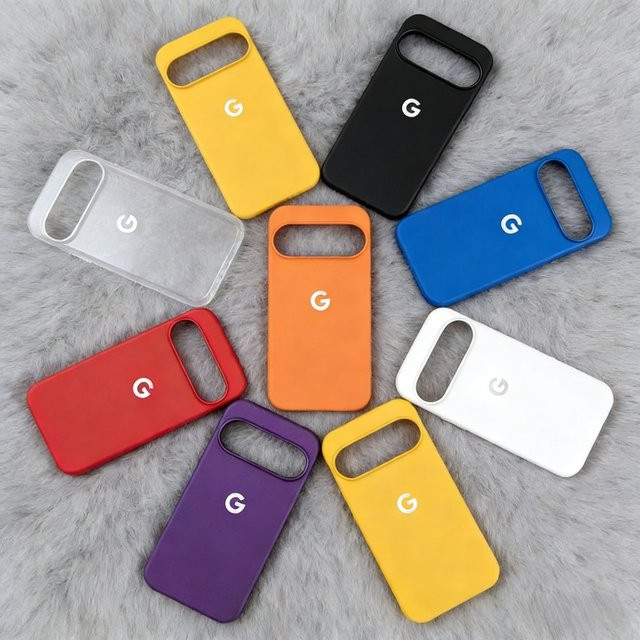 Stoßfeste und matte Handyhülle für Google Pixel 11 10A 9 Pro XL 8 7 6 A Pro, halbtransparent in Orange und Multicolour - Bild 1