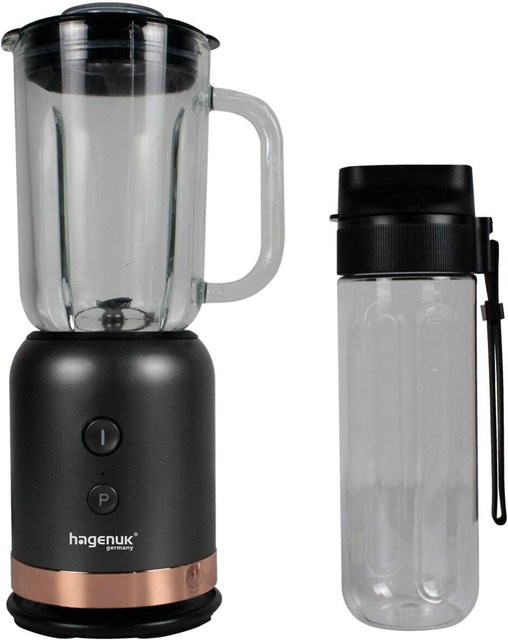 Hagenuk Standmixer MBL-350G in Roségold und Schwarz aus Glas und Kunststoff, B/H/T: 16 x 33 x 11 cm - Bild 1