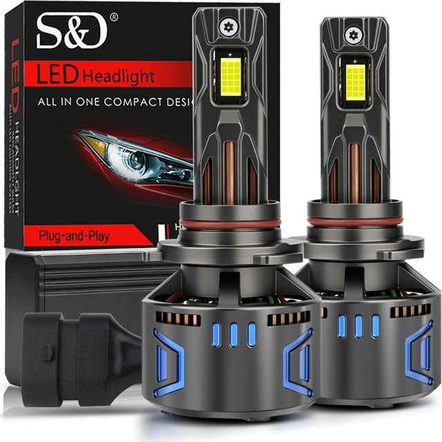 2 Stück H7 LED Scheinwerfer Set mit 250W und 80000LM, CSP-Dioden für Auto und Nebelscheinwerfer, 6500K Weiß, Farbe: Grau - Bild 1