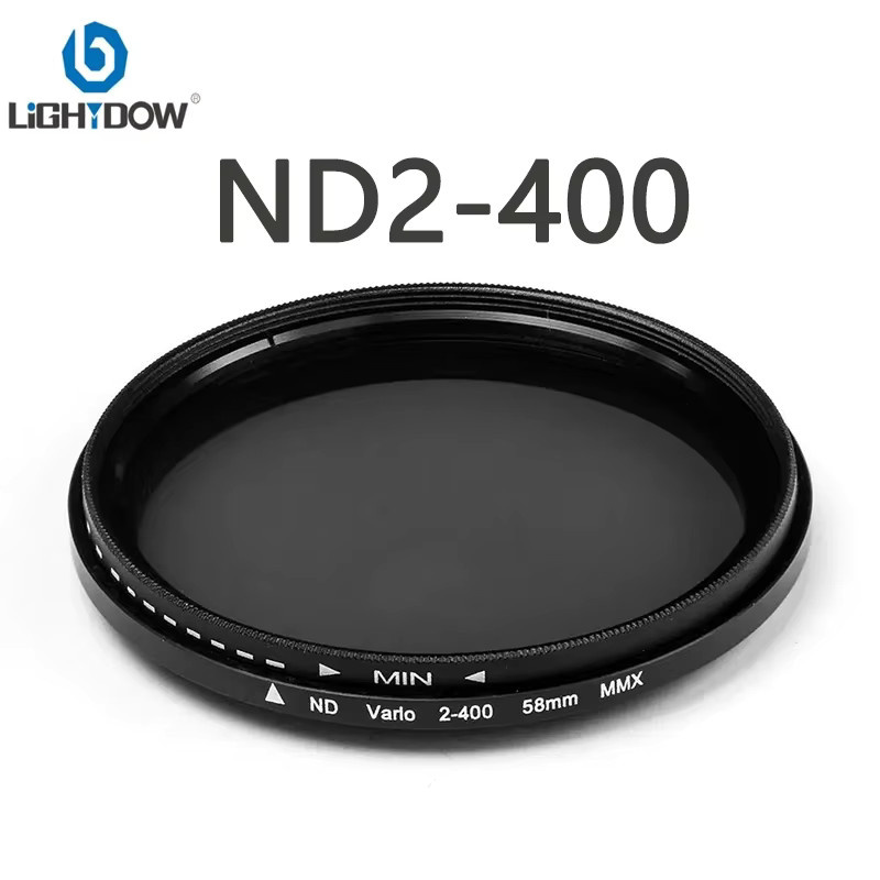Lightdow ND2-400 Fader Variabler ND-Filter in Schwarz für Canon Nikon Sony Kameraobjektive - Bild 2