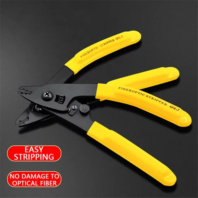 QHSPE Fiber Optical Stripper Abisolierzange für FTTH Werkzeuge zum Abisolieren von Drop-Kabeln 2/3-Port - Bild 1