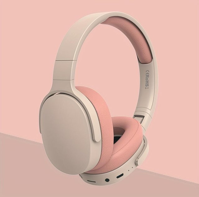 EONIX Faltbare Bluetooth 5.3 Kopfhörer mit Geräuschunterdrückung und Mikrofon in Rosa - Bild 1