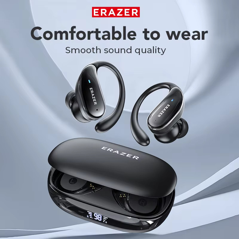 Erazer XT80 OWS True Wireless-Kopfhörer in Schwarz mit Bluetooth 5.4, Mikrofonunterdrückung und geringer Latenz - Bild 2