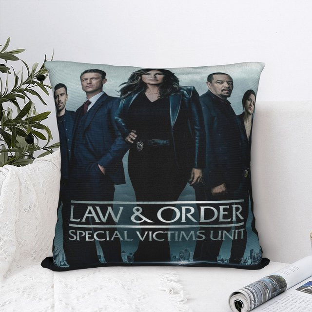 Warm Home Law Order SVU quadratischer Kissenbezug mit Grafikdesign, Breite: 40 cm, Breite: 40 cm - Bild 1