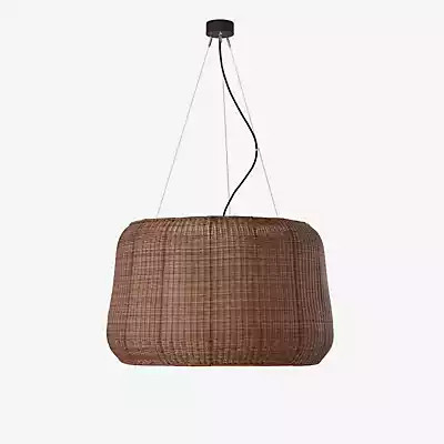 Bover Fora Pendelleuchte aus Rattan in Braun und Schwarz im Boho-Design - Bild 1