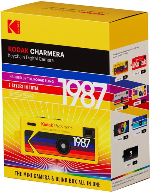 Charmera Kompaktkamera in Transparent Gelb mit USB-C Anschluss - Bild 1
