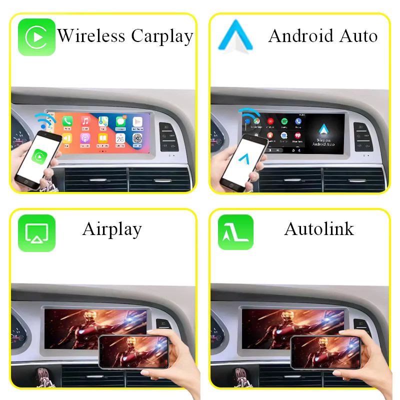 AUTOTOP 8,8-Zoll Linux Autoradio für Audi A6 C6 4F 2005-2012 mit Carplay, Android Auto, Mirror-Link und Rückfahrkamera in Schwarz - Bild 2