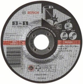 Bosch 3-in-1 Trennscheibe für Metall, Durchmesser: 125 mm, Farbe: Grau - Bild 1