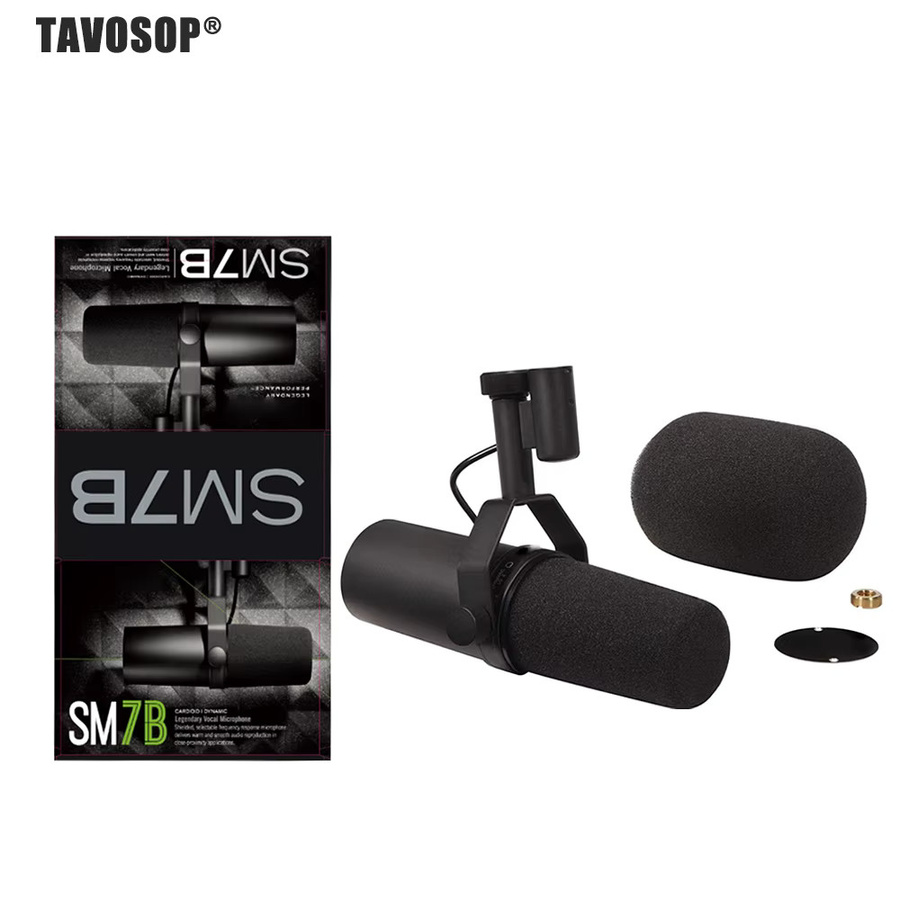 Shure SM7B Kardioid-Dynamisches Studio Mikrofon in Schwarz mit wählbarem Frequenzgang für Podcasting und Live-Auftritte - Bild 1