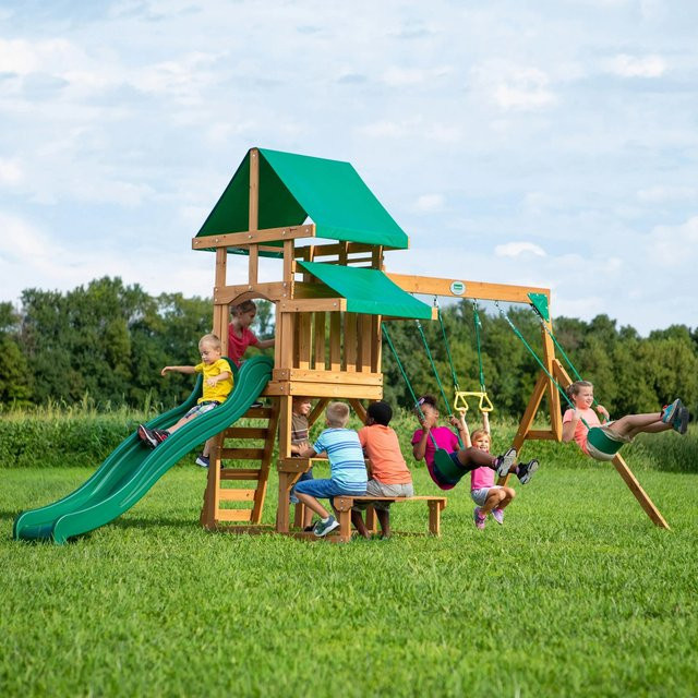Backyard Discovery Belmont Spielturm mit Schaukeln und Rutsche - Bild 1