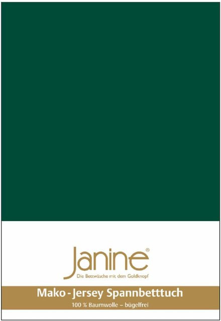Janine Spannbetttuch aus Mako Feinjersey in Grün - Bild 1