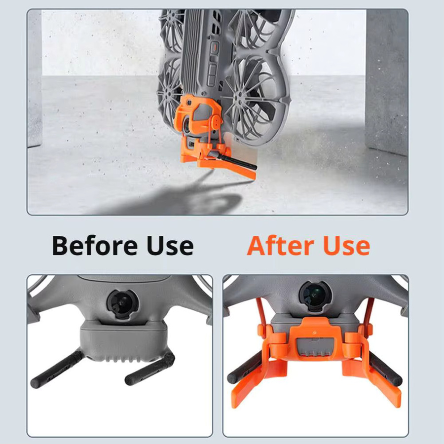 DJI NEO 2 Heckflügel-Antennenschutz aus ABS und Silikon in Orange - Bild 5