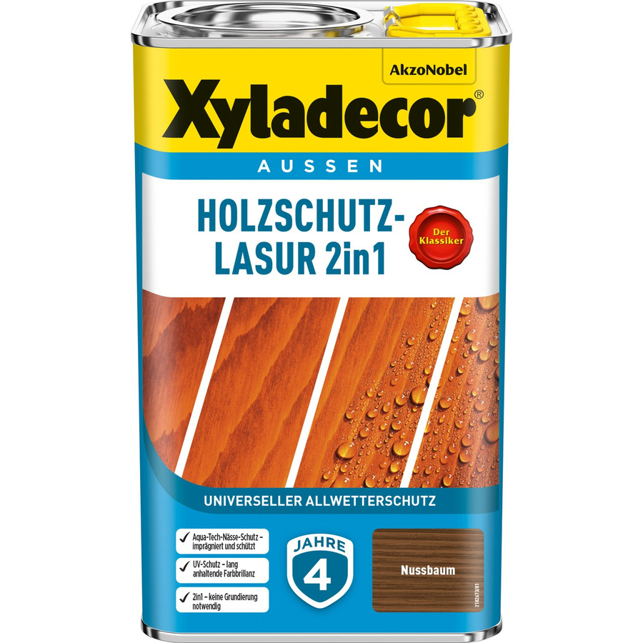 Xyladecor Holzschutz-Lasur 2in1 Nussbaum matt 2,5 l - Bild 2