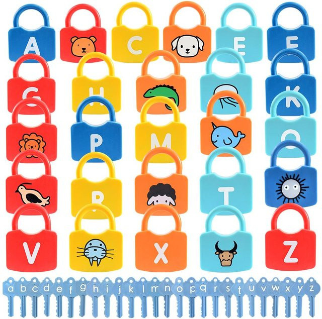 Binchi Alphabet Zahlen Entsperrspiel, Puzzle Spielzeug, ab 3 Jahre - Bild 1