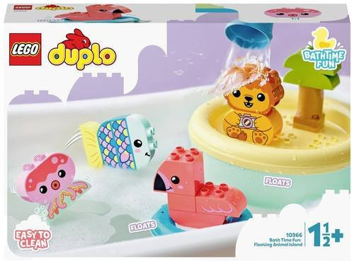 LEGO DUPLO Badewannenspaß Schwimmende Tierinsel mit tropischen Tieren in Bunt/Mehrfarbig