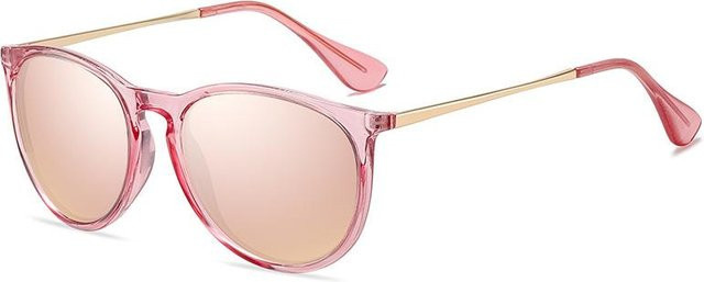 Binchi Outdoor Equipment Sonnenbrille, Cat-Eye, Vollrand, Kunststoff, Unisex, polarisiert, white, pink - Bild 1