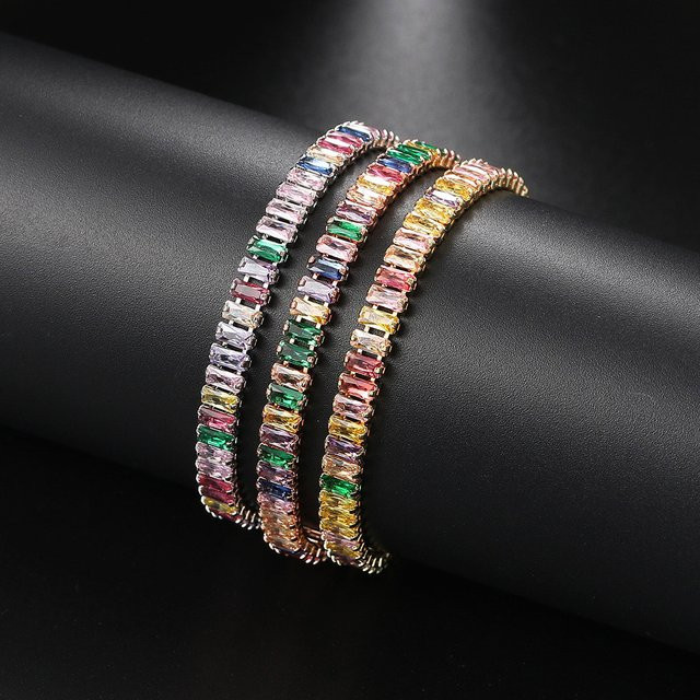 StoneAge Tennis-Armband, Bunt, Zirkonia, Damen - Bild 1