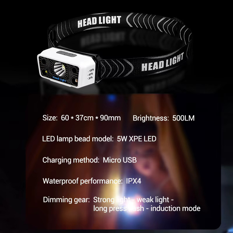 XIWANGFIRE LED-Stirnlampe mit COB-Technologie, wiederaufladbare Touch-Steuerung, magnetische Arbeitslampe für professionelle Reparaturen und Outdoor-Einsätze - Bild 3