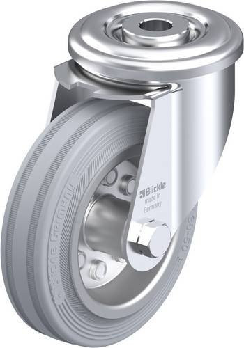 Blickle Lenkrolle LER-VE 100R-SG in Silber/Grau mit 100 mm Rad-Durchmesser und 70 kg Tragfähigkeit - Bild 1