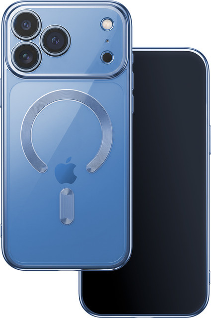 Apple MagSafe Schutzhülle für iPhone 18 Pro Max und iPhone 17 Pro Max in Blau Transparent Color Chrome Mag - Bild 1