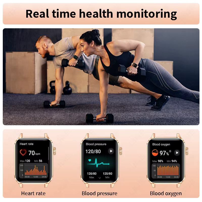 foxbox Smartwatch, Edelstahl, Schwarz, Rechteckig - Bild 5