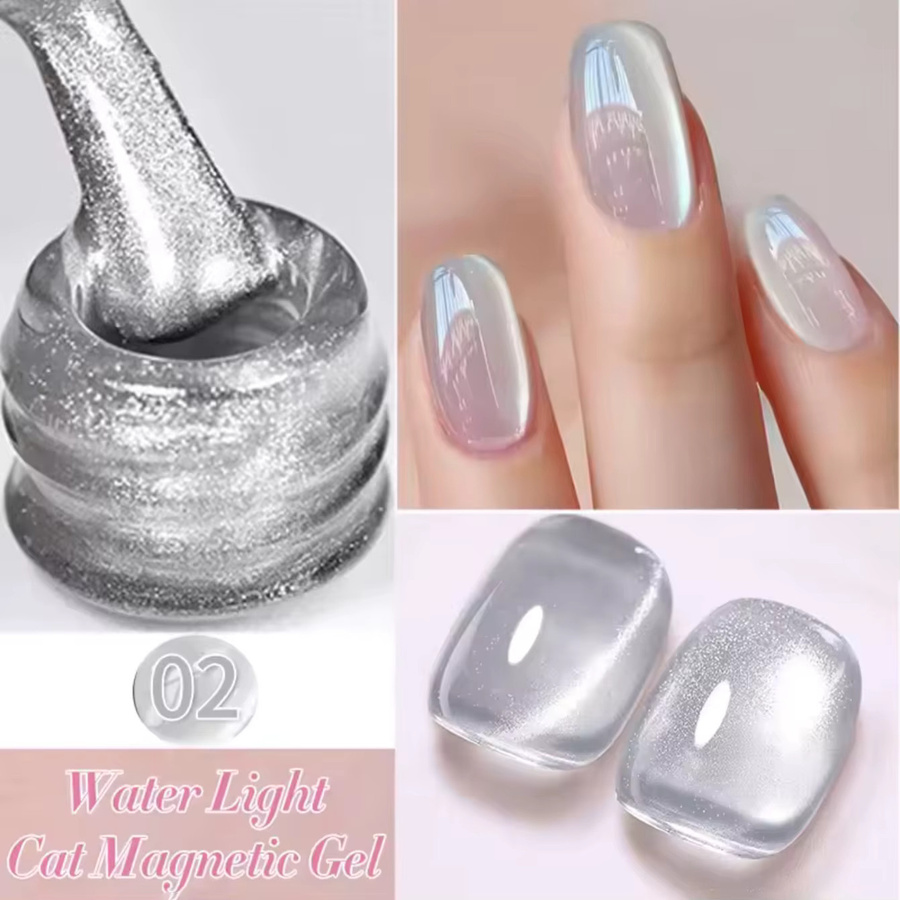 SHAKA Gel-Nagellack, Nude, Glasperlen Katzenauge Effekt - Bild 2
