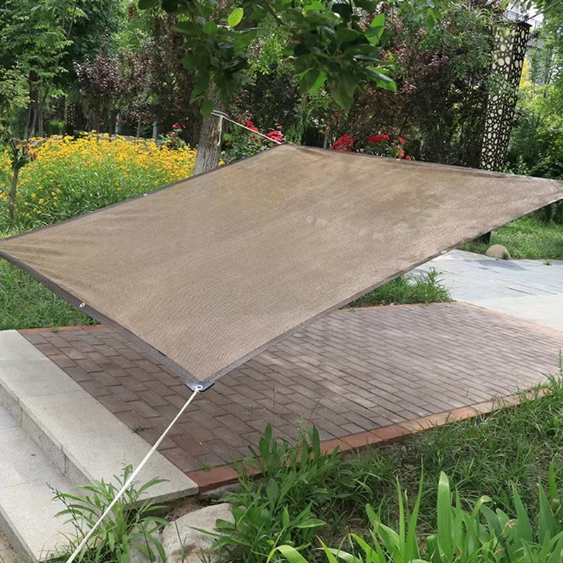 Unshade Sonnenschutznetz aus HDPE in Braun mit 90 % UV-Schutz für Hausgarten, Balkon und Autoschuppen - Bild 4